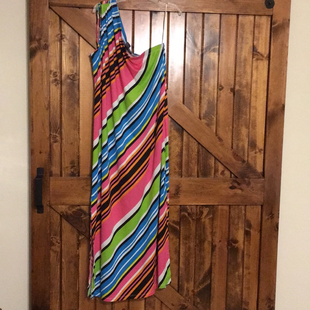 Striped maxi dress.
